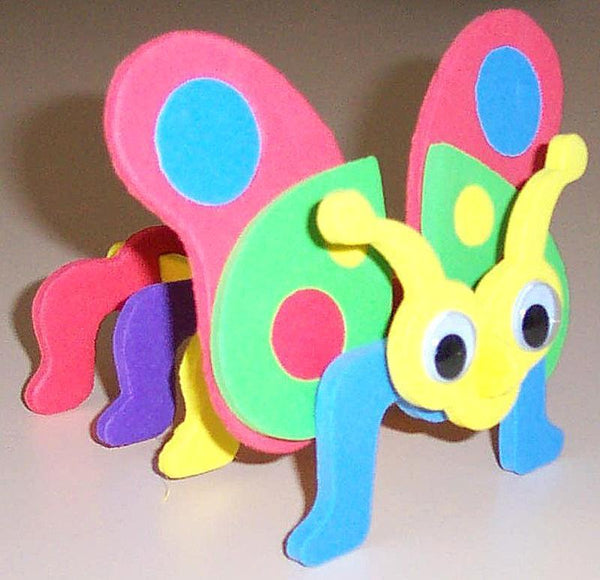 AussieSuperStore Art & Craft Essentials EVA Foam Butterfly Kit EVA Foam Butterfly Kit | Kid's Craft Foam Shapes FB9K3